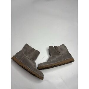 UGG Classic Unlined Mini Perforated Gray Suede Women's US 5